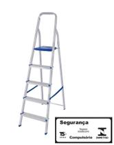 Escada de Aluminio Abrir 5 Degraus Mor 005103 Escada de Aluminio Abrir 5 Degraus Mor 005103