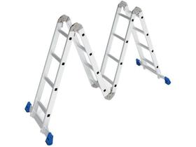 Escada de Alumínio Articulada 4x4 16 Degraus MOR Escada de Alumínio Articulada 4x4 16 Degraus MOR