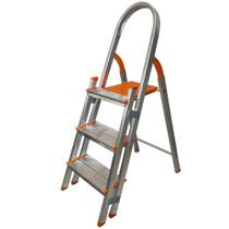 Escada de alumínio com 3 degraus duplos residencial - EMD003