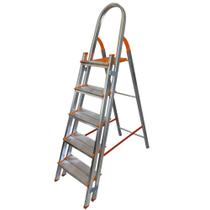 Escada de alumínio com 5 degraus duplos residencial - EMD005 Escada de alumínio com 5 degraus duplos residencial - EMD005