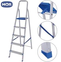 Escada de alumínio com 5 degraus - MOR Escada de alumínio com 5 degraus - MOR
