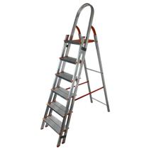 Escada de alumínio com 6 degraus duplos residencial - EMD006 Escada de alumínio com 6 degraus duplos residencial - EMD006