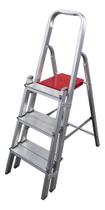 Escada De Aluminio Dupla 120 Kg 3 Degraus Reisam Escada De Aluminio Dupla 120 Kg 3 Degraus Reisam