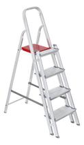 Escada De Aluminio Dupla 120 Kg 4 Degraus Reisam Escada De Aluminio Dupla 120 Kg 4 Degraus Reisam