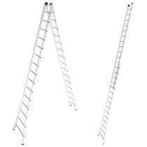 Escada de Alumínio Extensiva 2 x 15 Degraus 4.49 x 7.57 Metros EVALD