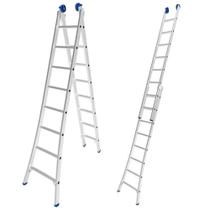 Escada de Alumínio Extensiva 2 x 8 Degraus 2,53 x 4,21 Metros MOR