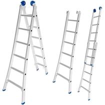 Escada de Alumínio Extensiva 2x6 Degraus 1.97 x 3.09 Metros EVALD Escada de Alumínio Extensiva 2x6 Degraus 1.97 x 3.09 Metros EVALD