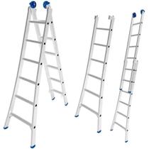 Escada de Alumínio Extensiva 2x6 Degraus 1.97 x 3.09 Metros EVALD
