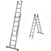 Escada de alumínio extensível 2,12 x 3,18 m 2 x 7 degraus - ESC0616