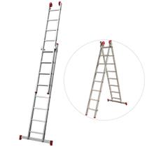 Escada de alumínio extensível 2,40 x 3,74 m 2 x 8 degraus - ESC0617