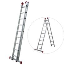 Escada de alumínio extensível 2,68 x 4,30 m 2 x 9 degraus - ESC0618 Escada de alumínio extensível 2,68 x 4,30 m 2 x 9 degraus - ESC0618