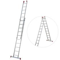 Escada de alumínio extensível 2,96 x 4,86 m 2 x 10 degraus - ESC0619