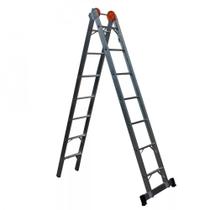 Escada de alumínio extensível 3,24 x 5,42 m 2 x 11 degraus 3 em 1