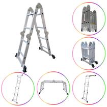 Escada de Alumínio Multifuncional 4x2 - 8 Degraus - 2,29m Ex
