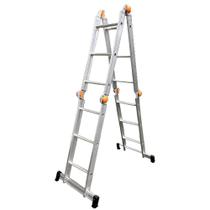 Escada de Alumínio Multiuso Articulada com Degraus Antiderrapantes 4X4 - AGATA Escada de Alumínio Multiuso Articulada com Degraus Antiderrapantes 4X4 - AGATA