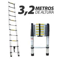 Escada De Alumínio Telescópica 10 Degraus 3,2 Metros Starfer