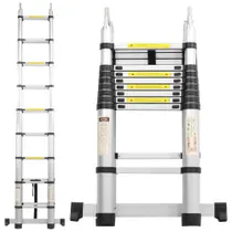 Escada de Alumínio Telescópica 5.6m 18 Degraus - Multifuncional Escada de Alumínio Telescópica 5.6m 18 Degraus - Multifuncional