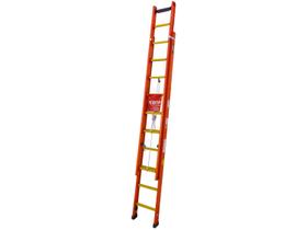 Escada de fibra de vidro extensível 3,90 x 6,60 m 24 degraus - EFR9930