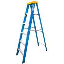 Escada de Fibra e Alumínio Tesoura Simples Premium 1,80m 6 Degraus 120kg W.Bertolo Escada de Fibra e Alumínio Tesoura Simples Premium 1,80m 6 Degraus 120kg W.Bertolo