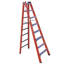 Escada de Fibra Tesoura Duplo Acesso 08 Degraus Laranja TAFD-8 - W. BERTOLO