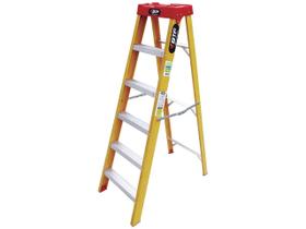 Escada de Fibra Tesoura Prática 5 Degraus BTF EFP5909 - botafogo