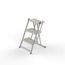 Escada Dobrável Anodilar Alcance 3 Degraus Cinza Aço 120kg Antiderrapante Compacta Escada Dobrável Anodilar Alcance 3 Degraus Cinza Aço 120kg Antiderrapante Compacta