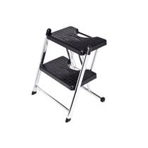 Escada Dobrável Cromada 2 Degraus Compacta 120Kg Anodilar Escada Dobrável Cromada 2 Degraus Compacta 120Kg Anodilar