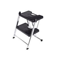 Escada Dobrável Cromada 2 Degraus Compacta 120Kg Anodilar Escada Dobrável Cromada 2 Degraus Compacta 120Kg Anodilar