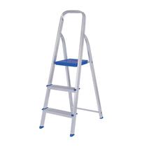 Escada Dobravel De Alumínio MOR Tesoura 3 Degraus Resistente