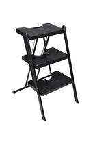 Escada dobrável resistente 3 degraus doméstica anodilar aço