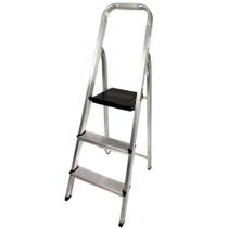 Escada Doméstica 3 Degraus em Alumínio Até 120 KG EVE1023 EVALD