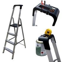 Escada Doméstica 4 Degraus Em Alumínio Botafogo Pro Esc0024