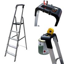 Escada Doméstica 5 Degraus em Alumínio Botafogo PRO ESC0025