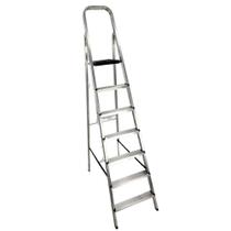 Escada Doméstica 7 Degraus em Alumínio Até 120 KG EVE1027 EVALD
