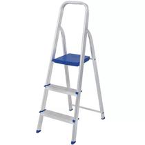Escada Doméstica de Alumínio 3 Degraus MOR