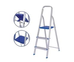 Escada Domestica de Aluminio 3 Degraus Real Escadas
