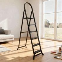 Escada Doméstica Dobrável 6 Degraus Tipo Tesoura Em Aço Resistente Someway Escada Doméstica Dobrável 6 Degraus Tipo Tesoura Em Aço Resistente Someway