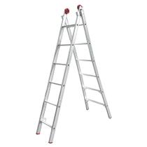 Escada Dupla Extensiva De Alumínio Worker 2x9 4,44m Escada Dupla Extensiva De Alumínio Worker 2x9 4,44m