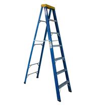 Escada em Fibra Tesoura 6 Degraus 2,10m com Patamar Premium Wbertolo