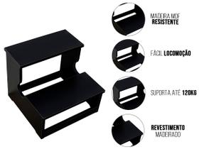 Escada Escadinha 2 Degraus de Madeira para Maca Manicure Estética Massagem Consultório Escada Escadinha 2 Degraus de Madeira para Maca Manicure Estética Massagem Consultório