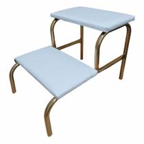 Escada Escadinha 2 Degraus para Maca TOTAL INOX Dourada Escada Escadinha 2 Degraus para Maca TOTAL INOX Dourada