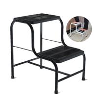 Escada Escadinha Aço 02 Degraus Maca Depilação Estética Hospitalar