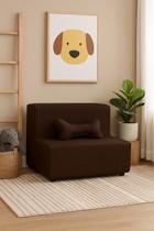 Escada Escadinha Pet 2 Degraus Gato e Cachorro Ideal Sofá, Cama Espumada com Osso incluso Marrom