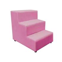 Escada Escadinha Pet Cachorro 3 Degraus Rampa Suede Dog