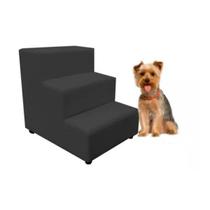 Escada Escadinha Pet Cachorro 3 Degraus Rampa Suede Dog - Black House Decor