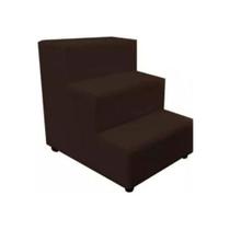 Escada Escadinha Pet Cachorro 3 Degraus Rampa Suede Grace Marrom