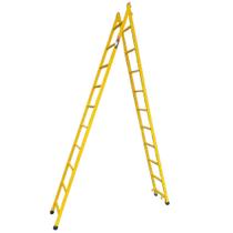 Escada Extensiva 10/20 Degraus 5,25 metros Multifuncional 3 em 1 em Aço