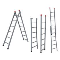 Escada Extensiva 3 em 1 Aço 9x16 Degraus 4,75m 120kg NV213P