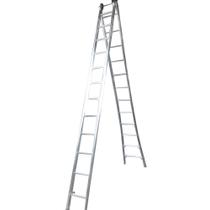 Escada Extensiva 4 Formas Utilização 2x12 Degraus Alumínio Suporta 120kg Liga Especial Real Escadas