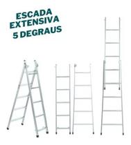 Escada Extensiva 5 Degraus Zincada